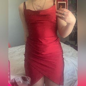 red windsor midi dress